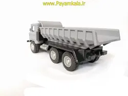 اسباب بازی کامیون کمپرسی روسی (GAZ) طوسی پیام کالا فروشنده اسباب بازی و ماکت