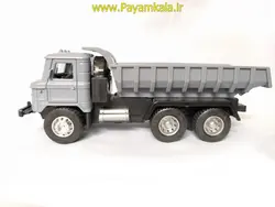 اسباب بازی کامیون کمپرسی روسی (GAZ) طوسی پیام کالا فروشنده اسباب بازی و ماکت