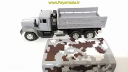 کامیون اسباب بازی نفربر (REO) طوسی پیام کالا فروشنده اسباب بازی و ماکت