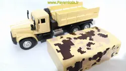 کامیون اسباب بازی نفربر (REO) رنگ کرم پیام کالا فروشنده اسباب بازی و ماکت