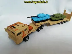 ماکت فلزی تریلی جنگی حمل تانک kdw ،خرید ماکت فلزی تریلی جنگی حمل تانک kdw