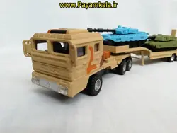 ماکت فلزی تریلی جنگی حمل تانک kdw ،خرید ماکت فلزی تریلی جنگی حمل تانک kdw