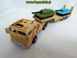 ماکت فلزی تریلی جنگی حمل تانک kdw ،خرید ماکت فلزی تریلی جنگی حمل تانک kdw