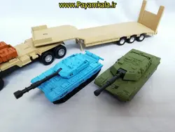 ماکت فلزی تریلی جنگی حمل تانک kdw ،خرید ماکت فلزی تریلی جنگی حمل تانک kdw