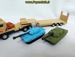 ماکت فلزی تریلی جنگی حمل تانک kdw ،خرید ماکت فلزی تریلی جنگی حمل تانک kdw