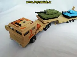 ماکت فلزی تریلی جنگی حمل تانک kdw ،خرید ماکت فلزی تریلی جنگی حمل تانک kdw