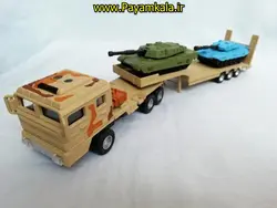 ماکت فلزی تریلی جنگی حمل تانک kdw ،خرید ماکت فلزی تریلی جنگی حمل تانک kdw