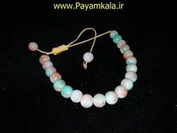 دستبند سنگ مهره دار ابر و بادی نارنجی روشن درفروشگاه پیام کالا با خرید اینترنتی