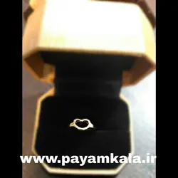 بند انگشتی استیل رنگ ثابت طرح قلب 03 طلایی زیورآلات شیک و خاص