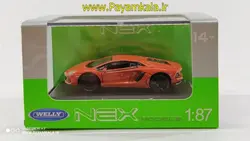 ماکت مینیاتوری لامبورگینی (1:87)(LAMBORGHINI AVENTADOR LP700-4 BY WELLY) نارنجی