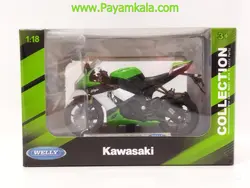 ماکت فلزی موتورسیکلت کاوازاکی (KAWASAKI 09 NINJA ZX-10R BY WELLY)(1/18)