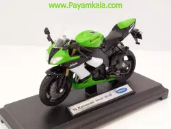 ماکت فلزی موتورسیکلت کاوازاکی (KAWASAKI 09 NINJA ZX-10R BY WELLY)(1/18)