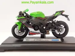 ماکت فلزی موتورسیکلت کاوازاکی (KAWASAKI NINJA ZX-10R BY WELLY)(1/18)
