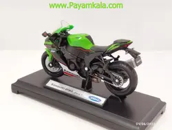 ماکت فلزی موتورسیکلت کاوازاکی (KAWASAKI NINJA ZX-10R BY WELLY)(1/18)