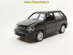 پراید (سایپا)111 هاچ بک صدادار-چراغدار مشکی : ماکت فلزی ماشین