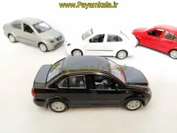 (صندوق دار) ماشین اسباب بازی تیبا موزیکال-چراغدار مشکی (1:32) پیام کالا