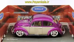 ماکت فلزی فولکس بیتل ( VOLKSWAGEN BEETLE BY WELLY)(1:24) بنفش