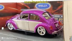 ماکت فلزی فولکس بیتل ( VOLKSWAGEN BEETLE BY WELLY)(1:24) بنفش