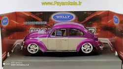 ماکت فلزی فولکس بیتل ( VOLKSWAGEN BEETLE BY WELLY)(1:24) بنفش