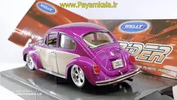 ماکت فلزی فولکس بیتل ( VOLKSWAGEN BEETLE BY WELLY)(1:24) بنفش