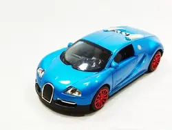 اسباب بازی ماشین بوگاتی شیرون متوسط (Bugatti) موزیکال-چراغدار فلزی آبی