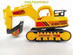 ماشین اسباب بازی بیل مکانیکی هیوندا پلاستیکی (DORJ TOY) زرد