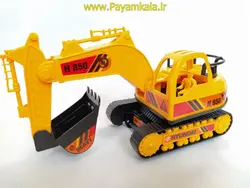 ماشین اسباب بازی بیل مکانیکی هیوندا پلاستیکی (DORJ TOY) زرد