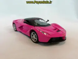 (موزیکال-چراغدار) ماکت فلزی عقب کش فراری بزرگ (1:29) (FERRARI BY MZ) بنفش