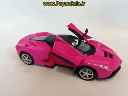 (موزیکال-چراغدار) ماکت فلزی عقب کش فراری بزرگ (1:29) (FERRARI BY MZ) بنفش