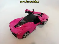(موزیکال-چراغدار) ماکت فلزی عقب کش فراری بزرگ (1:29) (FERRARI BY MZ) بنفش