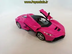 (موزیکال-چراغدار) ماکت فلزی عقب کش فراری بزرگ (1:29) (FERRARI BY MZ) بنفش
