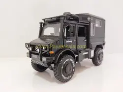 (جعبه دار) ماکت فلزی بنز یونیماگ (UNIMOG CHIMEI) (1:24) مشکی