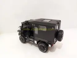 (جعبه دار) ماکت فلزی بنز یونیماگ (UNIMOG CHIMEI) (1:24) مشکی