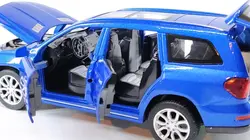 اسباب بازی ماشین مرسدس بنز شاسی بلند متوسط (BENZ GL500) موزیکال-چراغدار فلزی آبی