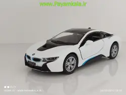 ماکت ماشین اسباب بازی ب ام و I8 سفید (BMW I8 BY KINSMART)