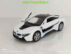 ماکت ماشین اسباب بازی ب ام و I8 سفید (BMW I8 BY KINSMART)