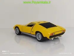 ماکت فلزی ماشین اسباب بازی لامبورگینی میورا فلزی عقب کش (LAMBORGHINI MIURA P400) زرد