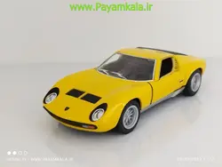 ماکت فلزی ماشین اسباب بازی لامبورگینی میورا فلزی عقب کش (LAMBORGHINI MIURA P400) زرد