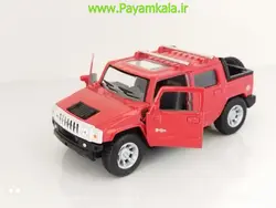 ماشین اسباب بازی فلزی عقب کش هامر H2 SUT قرمز (1:32)