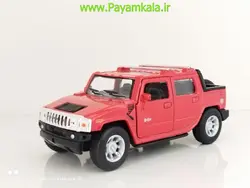 ماشین اسباب بازی فلزی عقب کش هامر H2 SUT قرمز (1:32)