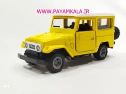 ماشین فلزی تویوتا لندکروزر 2F کالسکه (1068JS) زرد