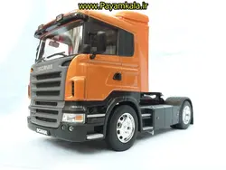 (بدون جعبه) ماکت تریلی اسکانیا (SCANIA R470) بزرگ 1:32ساخت WELLY (رنگ مسی)
