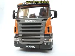 (بدون جعبه) ماکت تریلی اسکانیا (SCANIA R470) بزرگ 1:32ساخت WELLY (رنگ مسی)