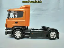 (بدون جعبه) ماکت تریلی اسکانیا (SCANIA R470) بزرگ 1:32ساخت WELLY (رنگ مسی)