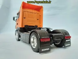 (بدون جعبه) ماکت تریلی اسکانیا (SCANIA R470) بزرگ 1:32ساخت WELLY (رنگ مسی)