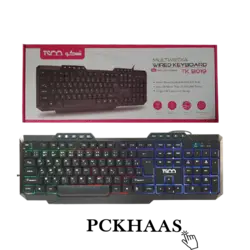 کیبورد گیمینگ با سیم تسکو مدل TK 8019 با حروف فارسی و RGB