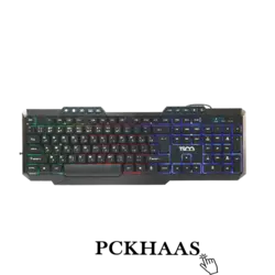 کیبورد گیمینگ با سیم تسکو مدل TK 8019 با حروف فارسی و RGB