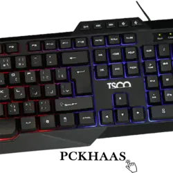 کیبورد گیمینگ با سیم تسکو مدل TK 8019 با حروف فارسی و RGB