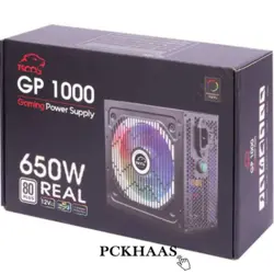 منبع تغذیه گیمینگ کامپیوتر تسکو مدل GP1000 (650W REAL) - پی سی خاص