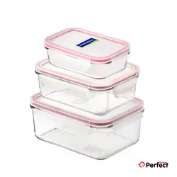 سرویس مستطیل گلس لاک مدل GL1044